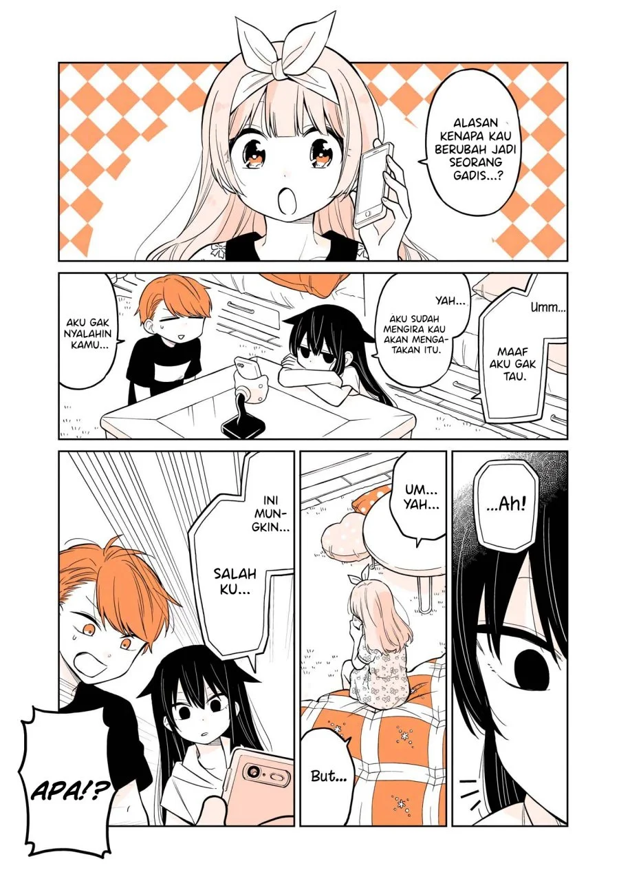 Mendoku Sagari Danshi Koukousei ga Asa Okitara Onnanoko ni Natteita Hanashi Chapter 15.1 Gambar 8