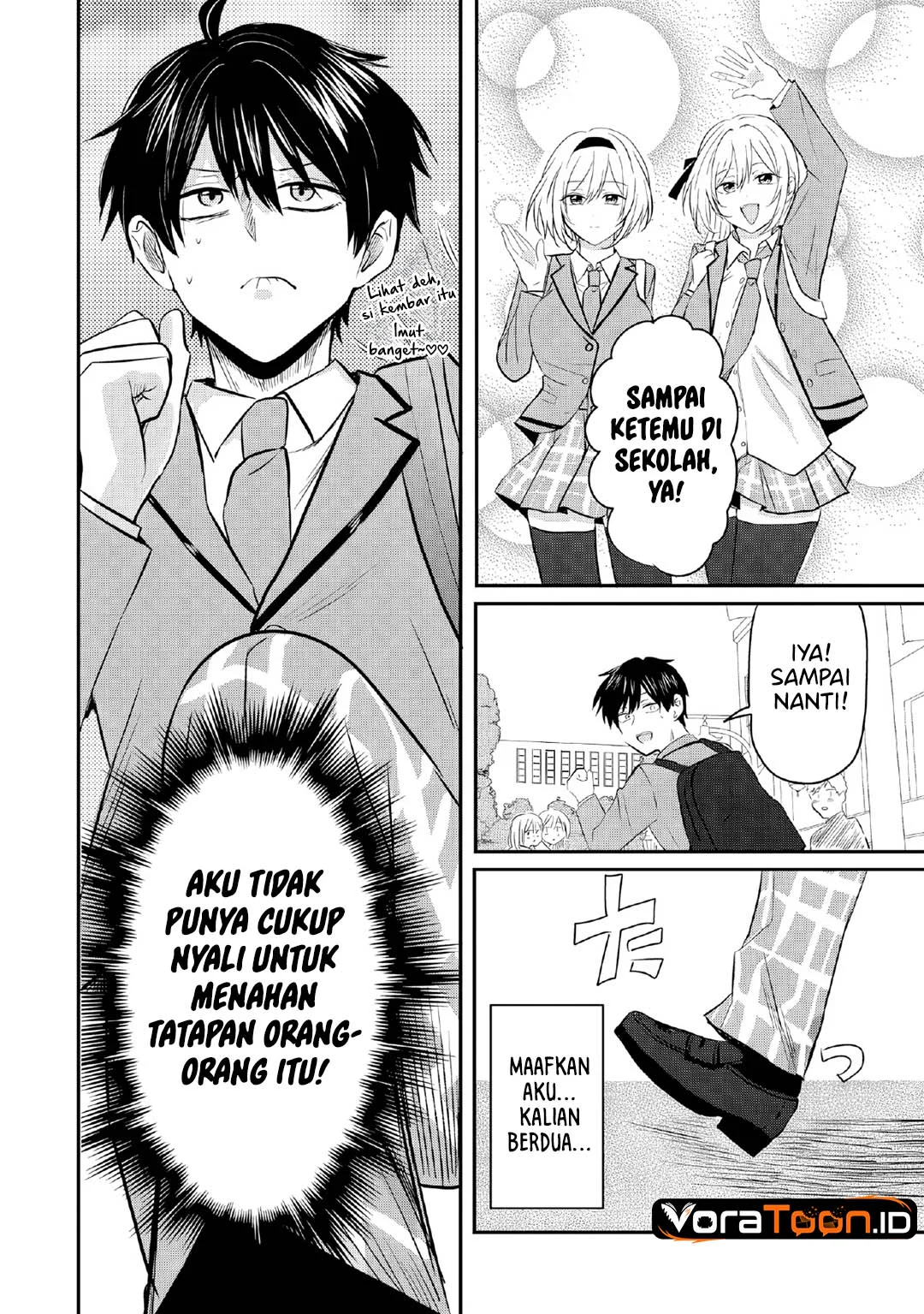 Nani no Torie mo Nai Heibon na Ore ga Bijin Futago Shimai wo Inochigake de Tasuketa Kekka, Jitsu wa Yandere datta Futari wo Gachi Bore Sasete Shimatta Chapter 2 Gambar 13