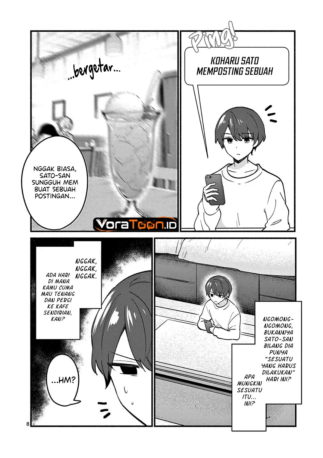 Shiotaiou no Sato-san ga Ore ni dake Amai Chapter 87 Gambar 9