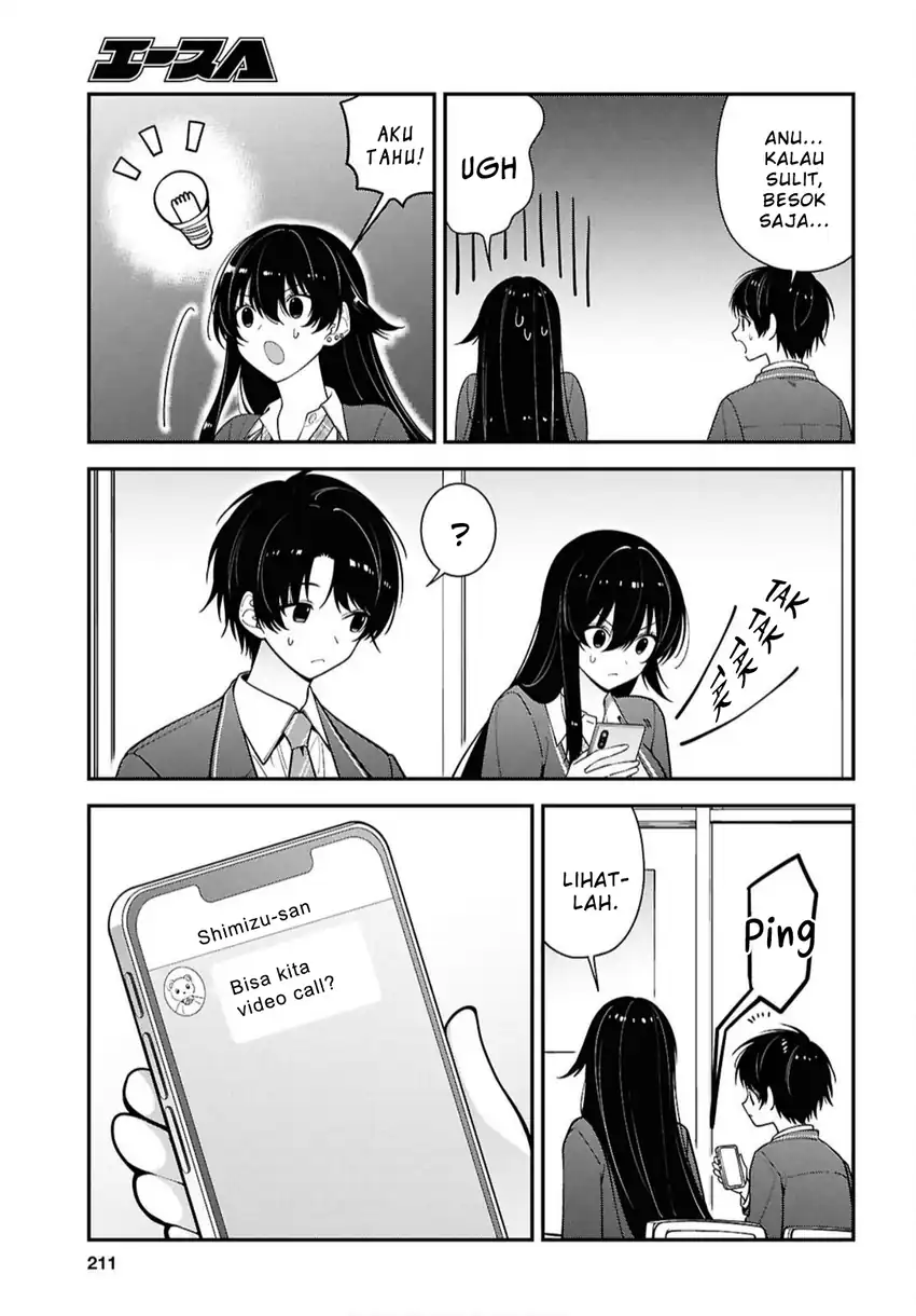 Tonari no Seki no Yankee Shimizu-san ga Kami o Kuroku Sometekita Chapter 17 - Halaman 13