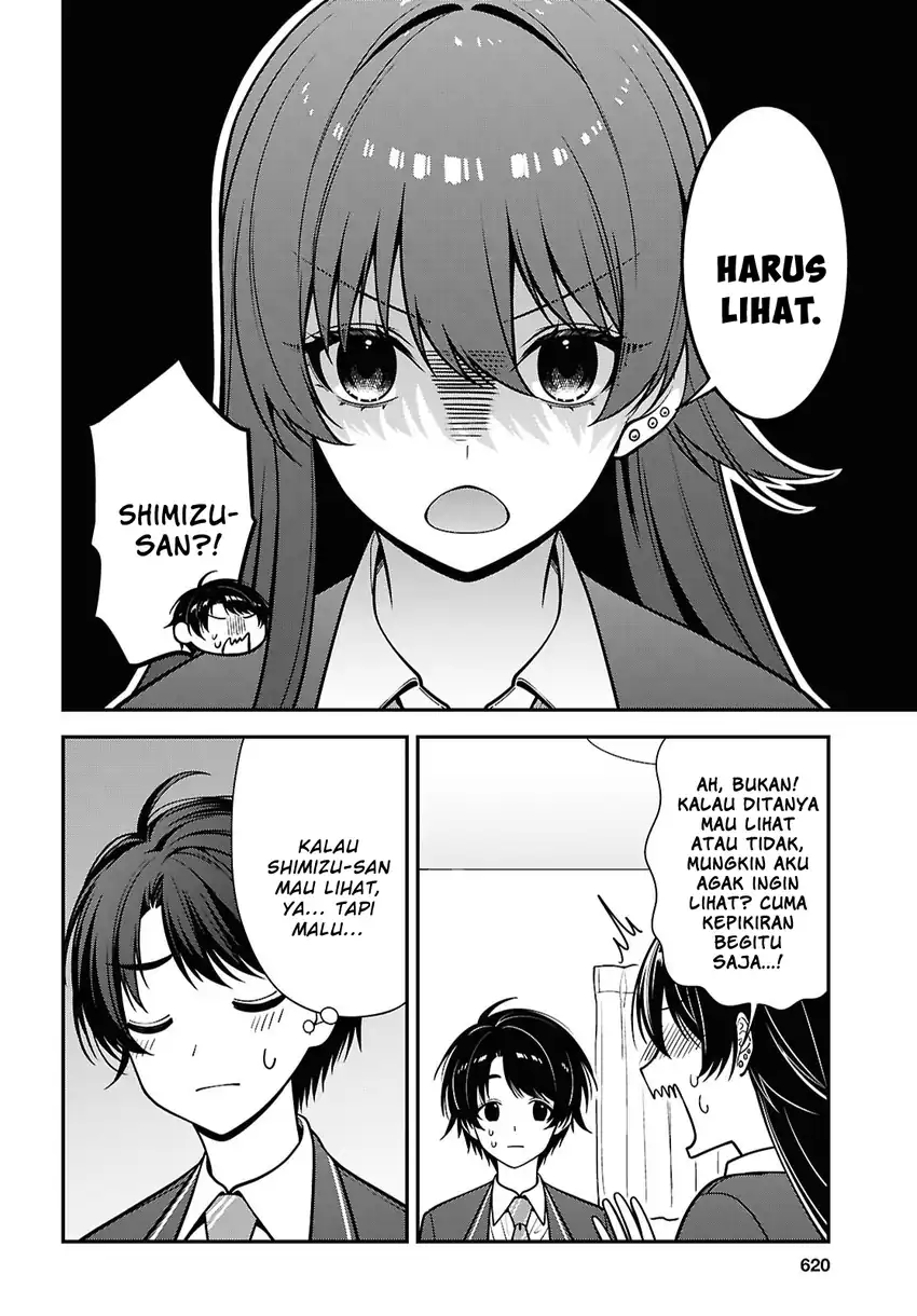 Tonari no Seki no Yankee Shimizu-san ga Kami o Kuroku Sometekita Chapter 19 Gambar 12